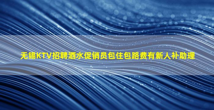 无锡KTV招聘酒水促销员包住包路费有新人补助理